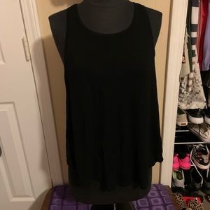 Soft flowy black tank